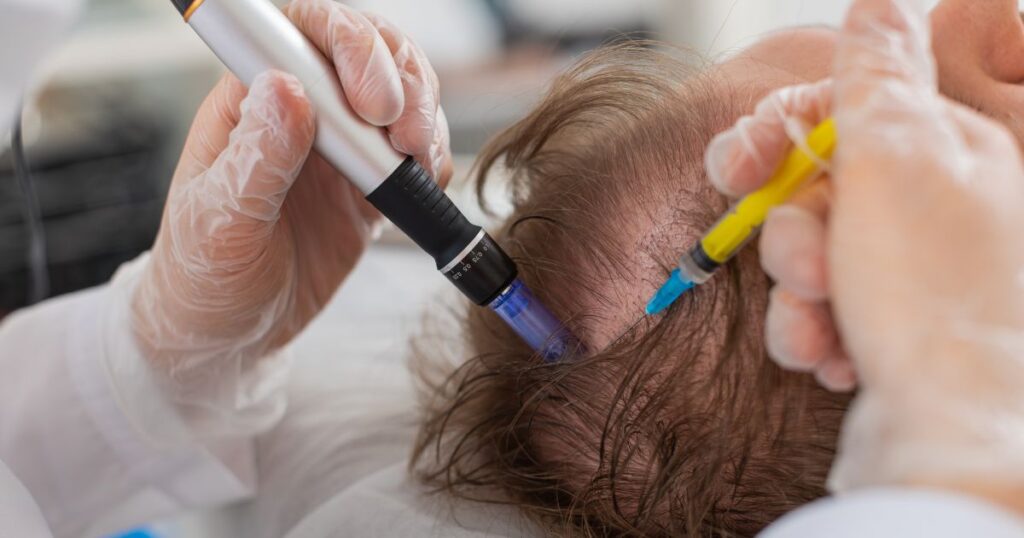 Close-up of a young woman with clear, youthful, and naturally radiant skin after an exosome therapy session.